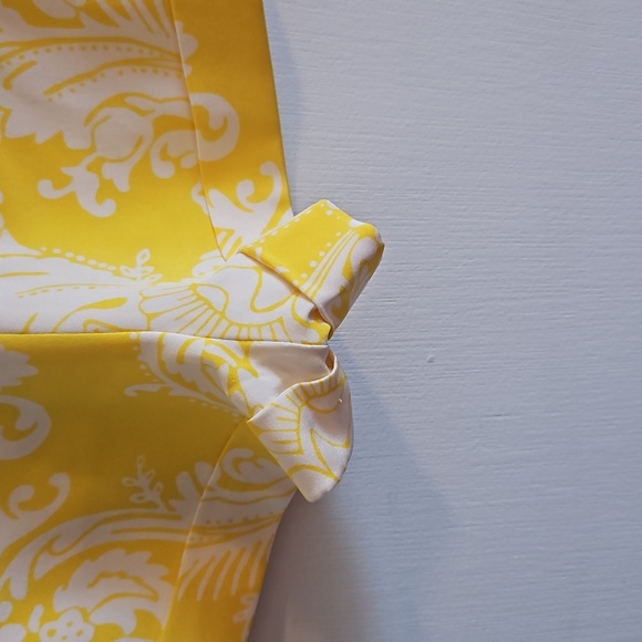 Marciano / Guess NWT Silk Shorts Sz. 4  Yellow and White Print Beautiful! - Picture 4 of 7